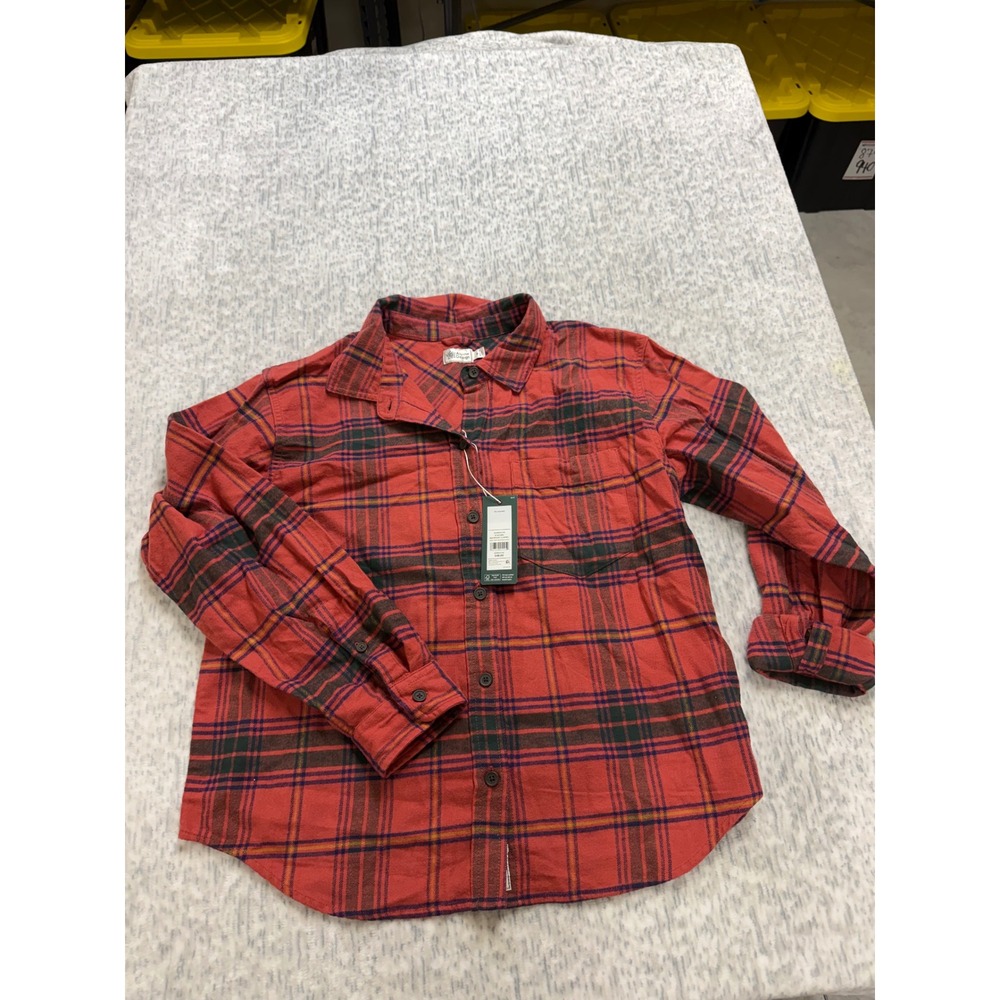 Alpine‎ Design Womens Midweight Flannel Shirt Red Fiery Skipper Plaid ADW24300 M